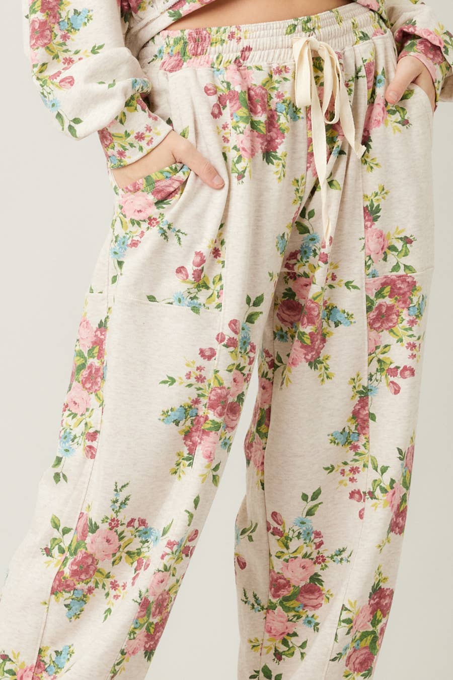 Printed Cotton Terry Jogger set