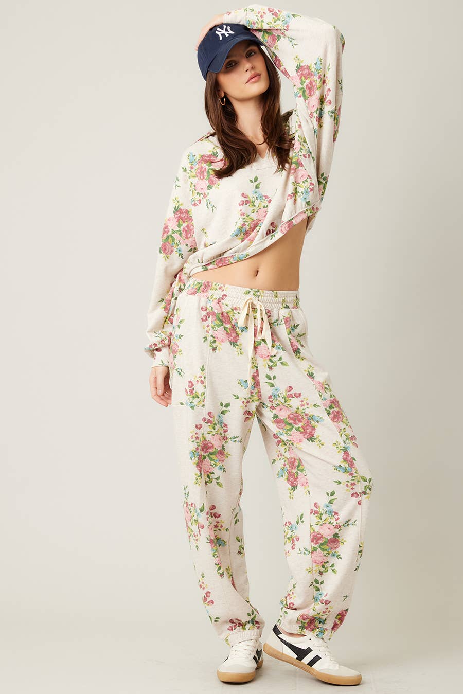 Printed Cotton Terry Jogger set