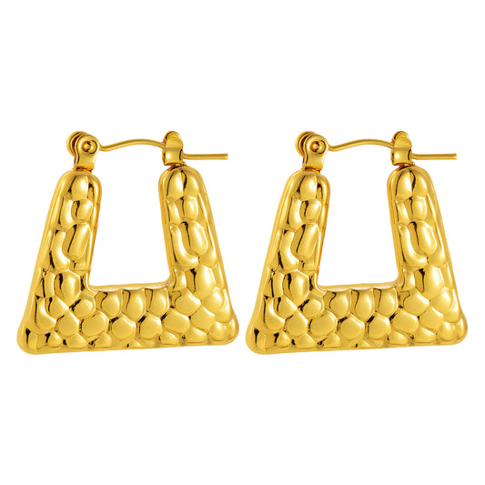 Chic Earrings 18K Gold Plated Steel
