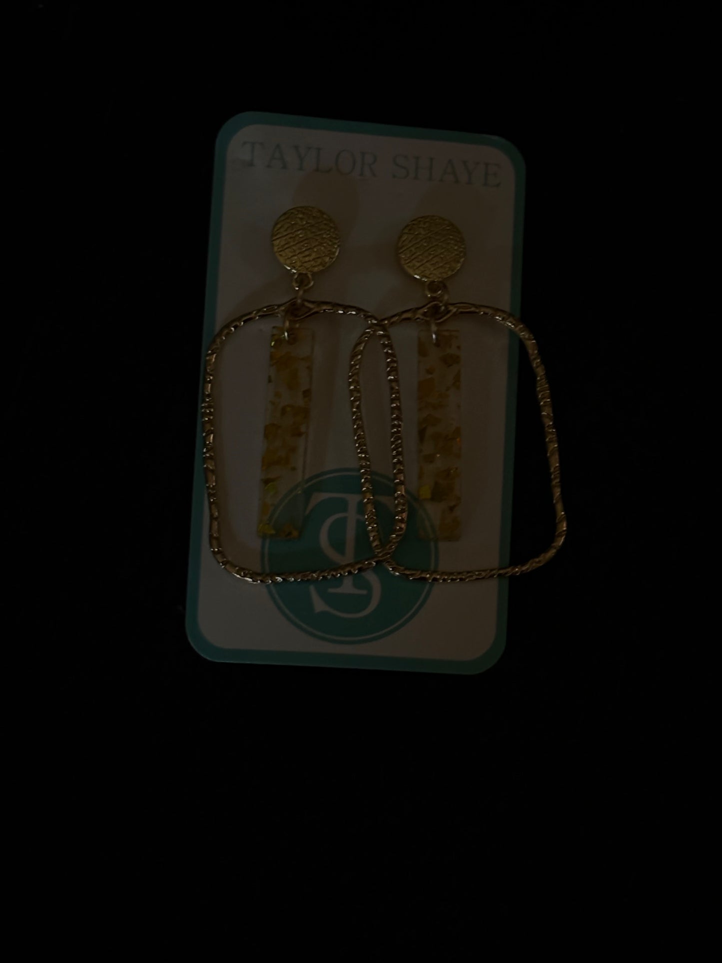 Gold Flake Stick Hoops