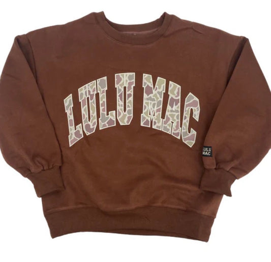 LuluMac Light Brown/Camo Sweatshirt