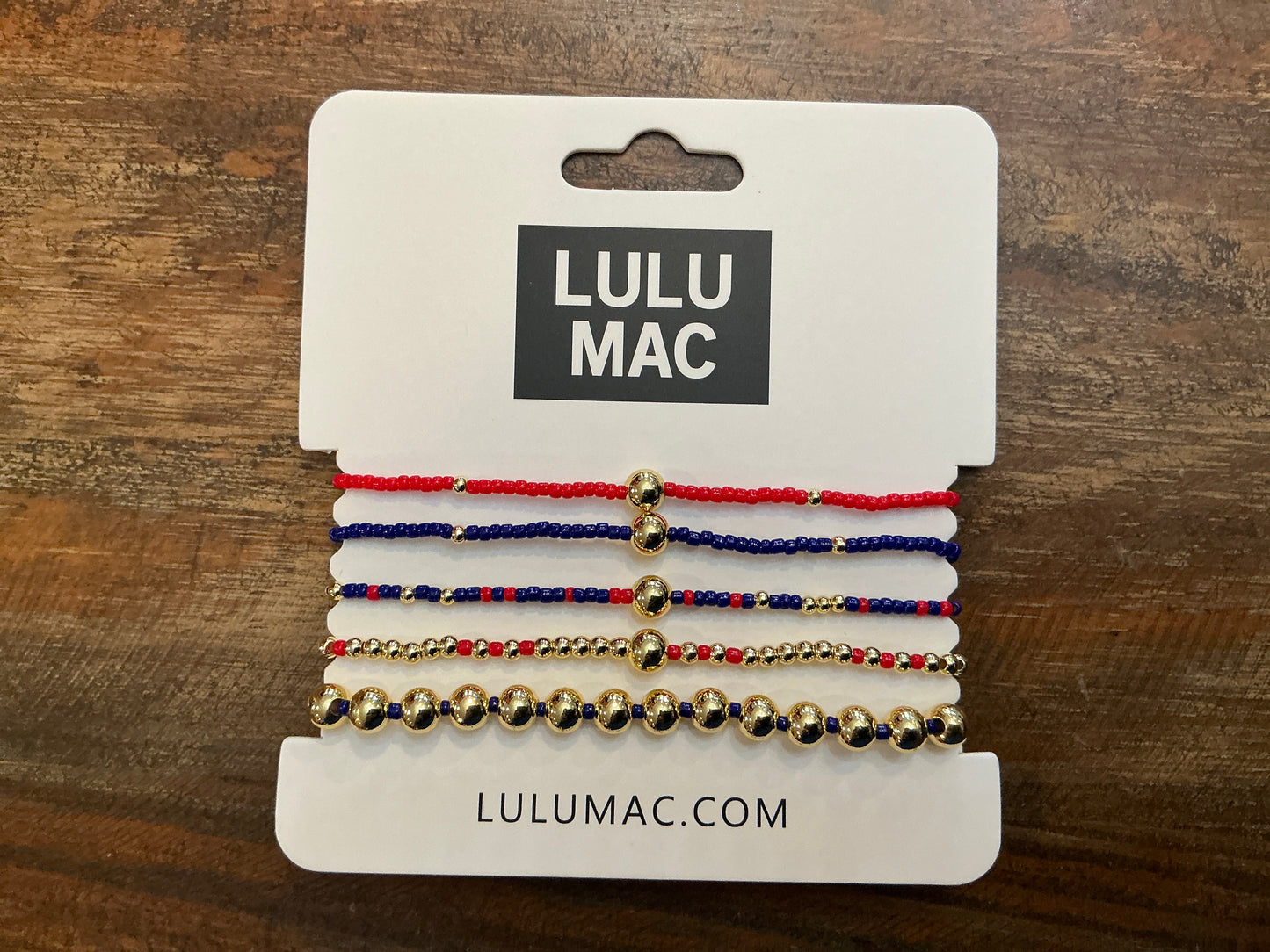 Lulumac Navy & red stack
