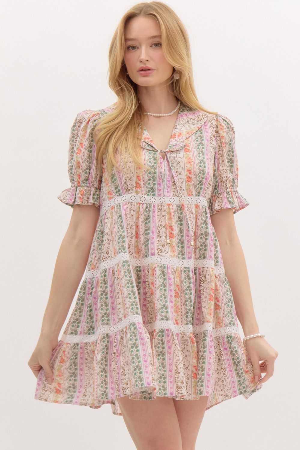 Shirring Strap Mini Dress