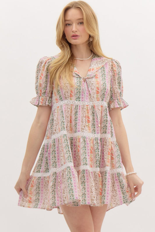 Shirring Strap Mini Dress