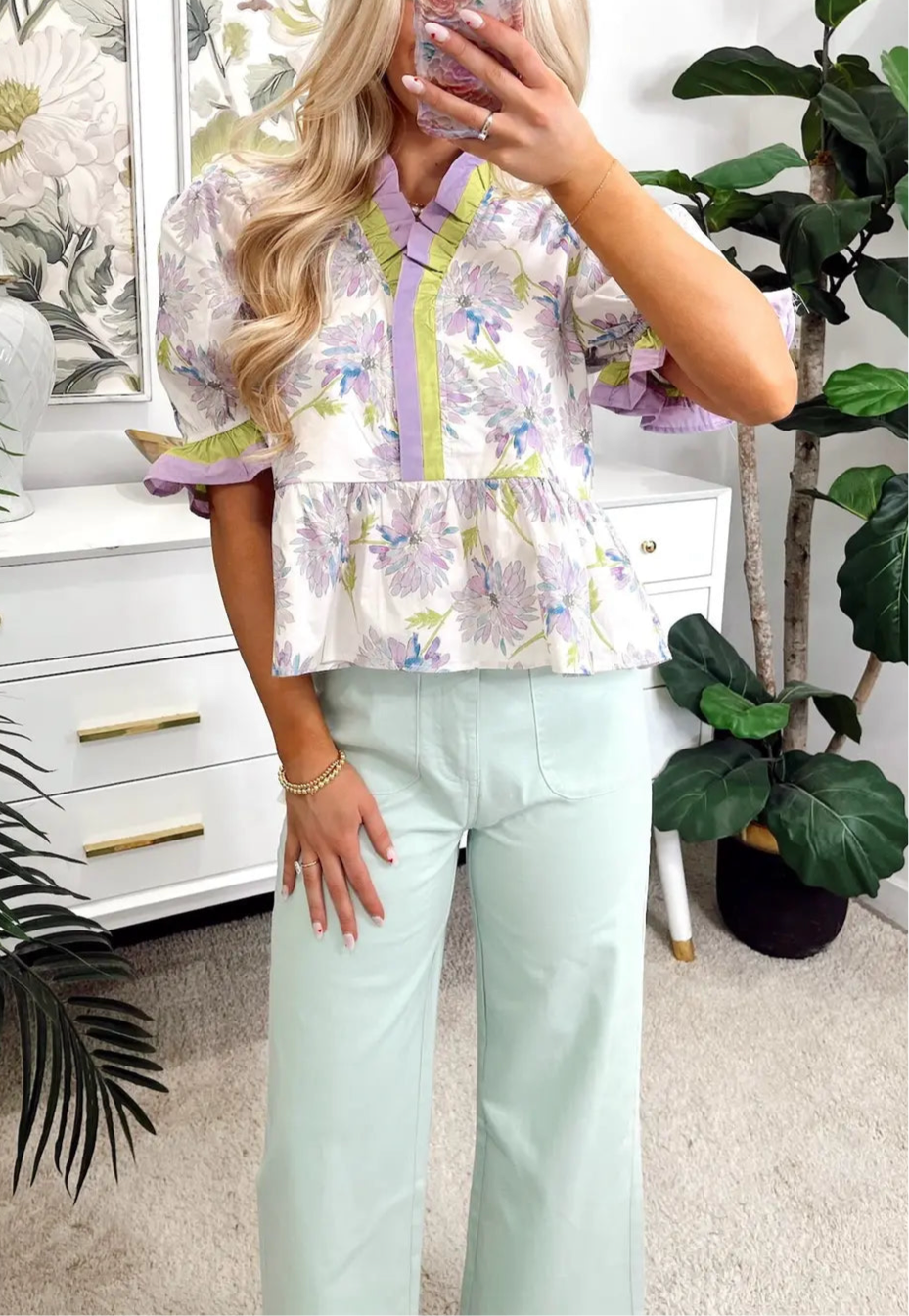 Entro Lavendar Lime Top
