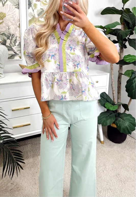 Entro Lavendar Lime Top