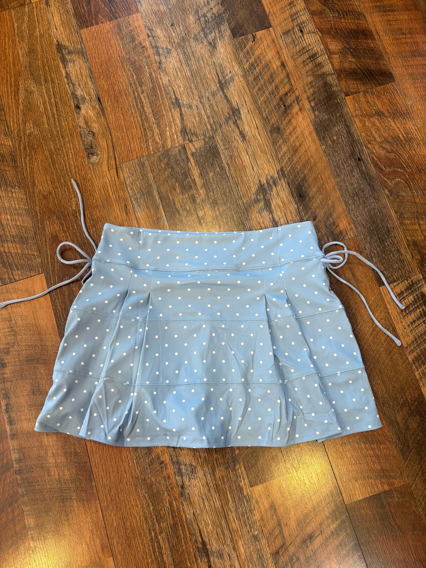 Dusty Blue Polka Dot Skort