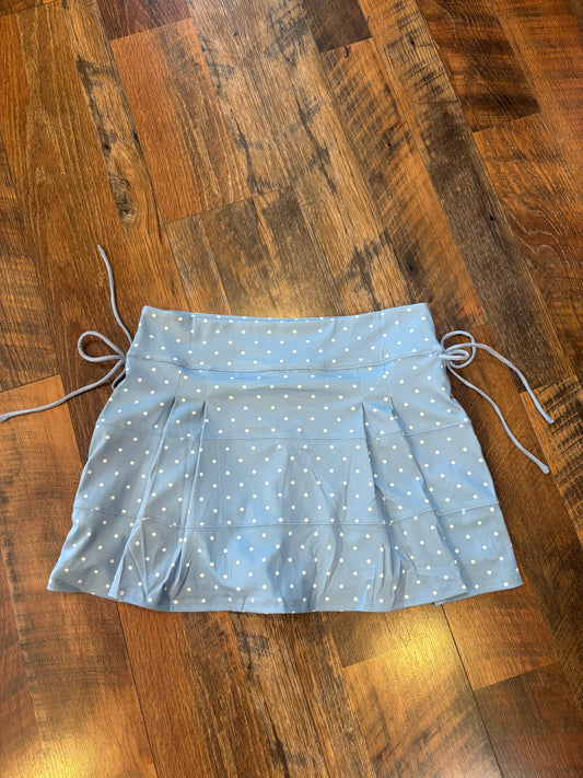 Dusty Blue Polka Dot Skort