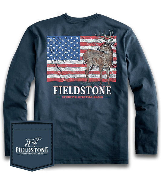 Fieldstone Flag Deer Long sleeve