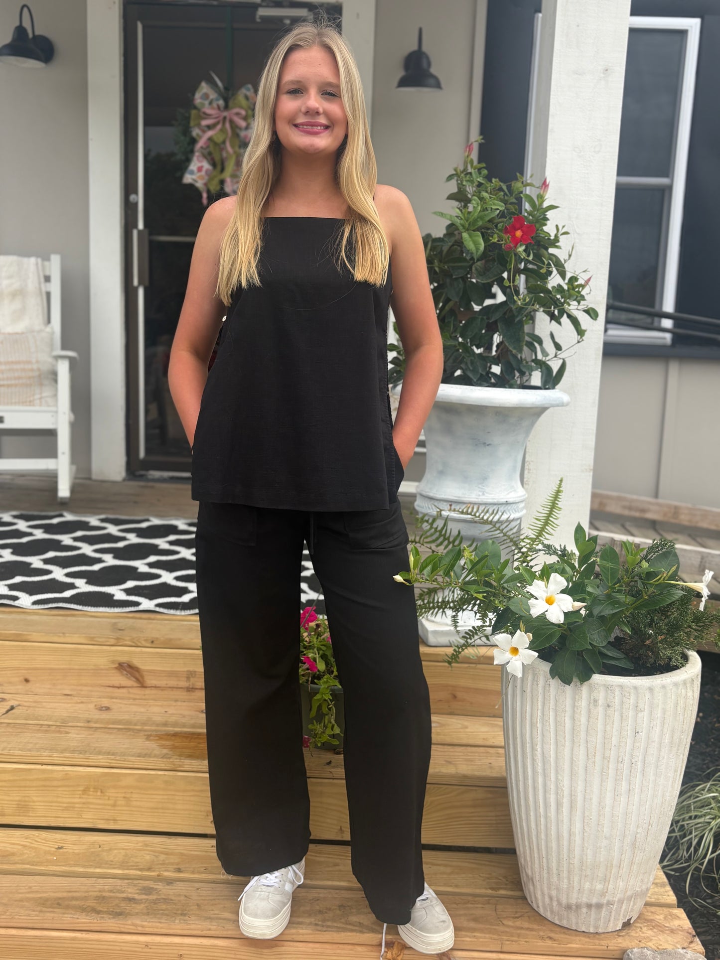 Illa Illa Black Linen pants set