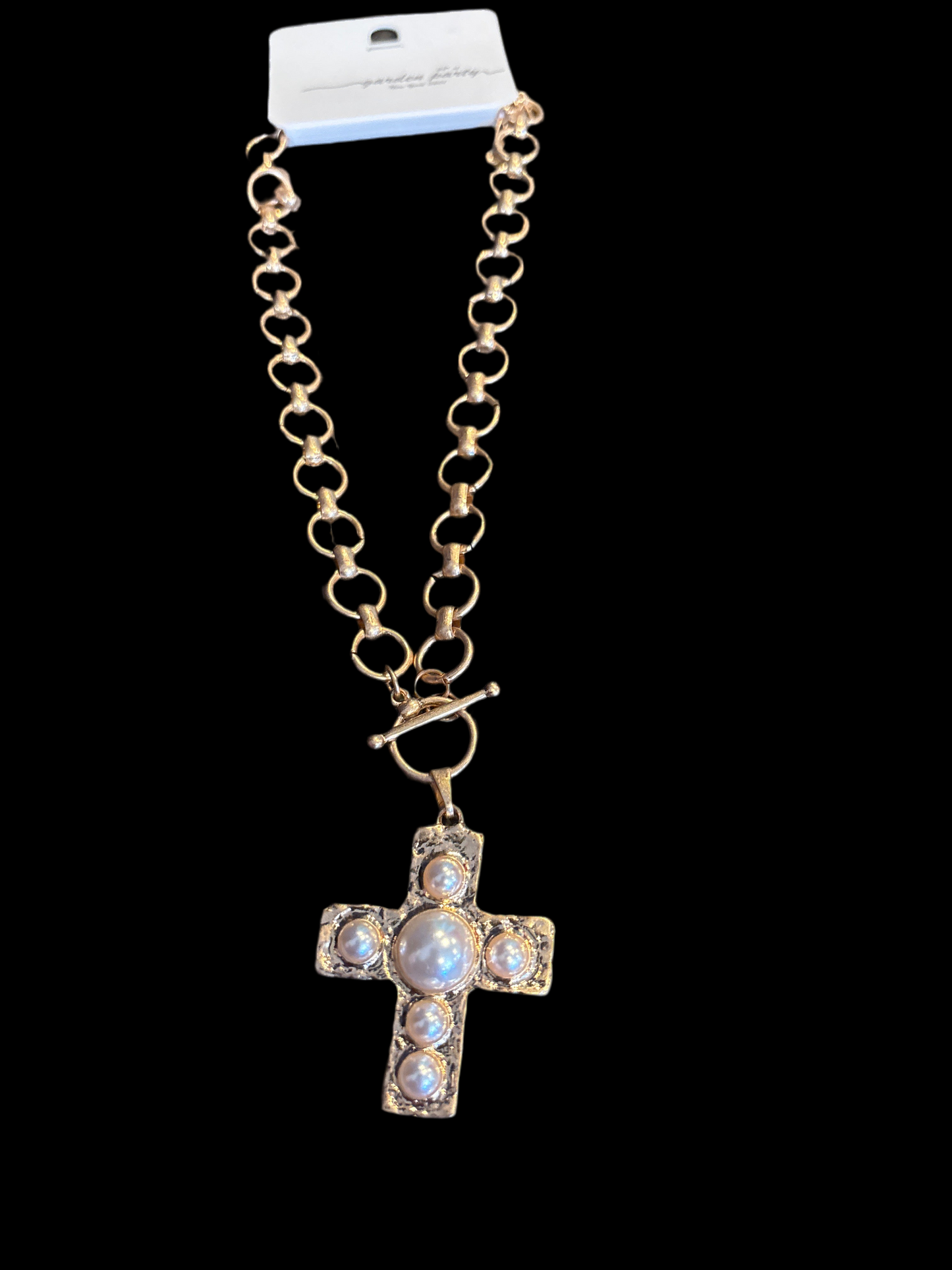 Cross Pearl Necklace