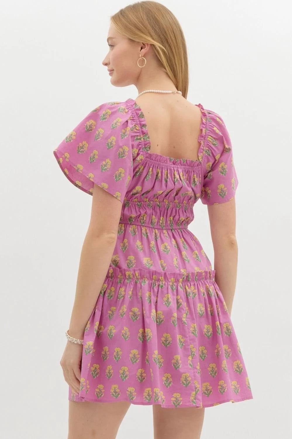 Pink Floral Pattern Dress