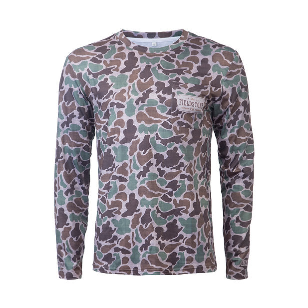Fieldstone Dry-Fit Pocketed Long Sleeve Camo T-Shirt - Camo