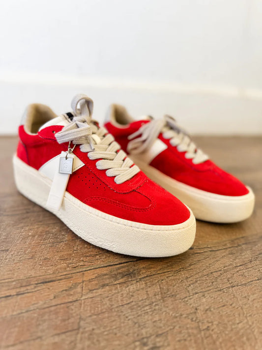 Stacey Red Suede Sneaker