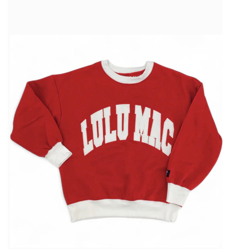 LuluMac colorblock sweatshirt Red/ White