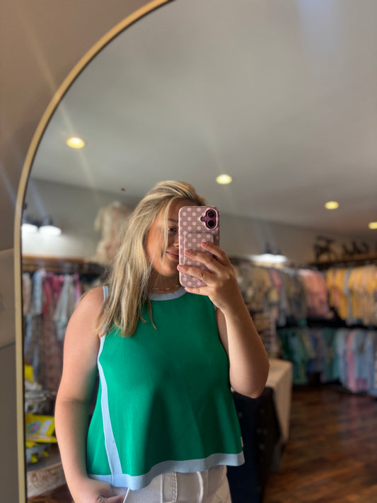 Kelly Green Statement Top