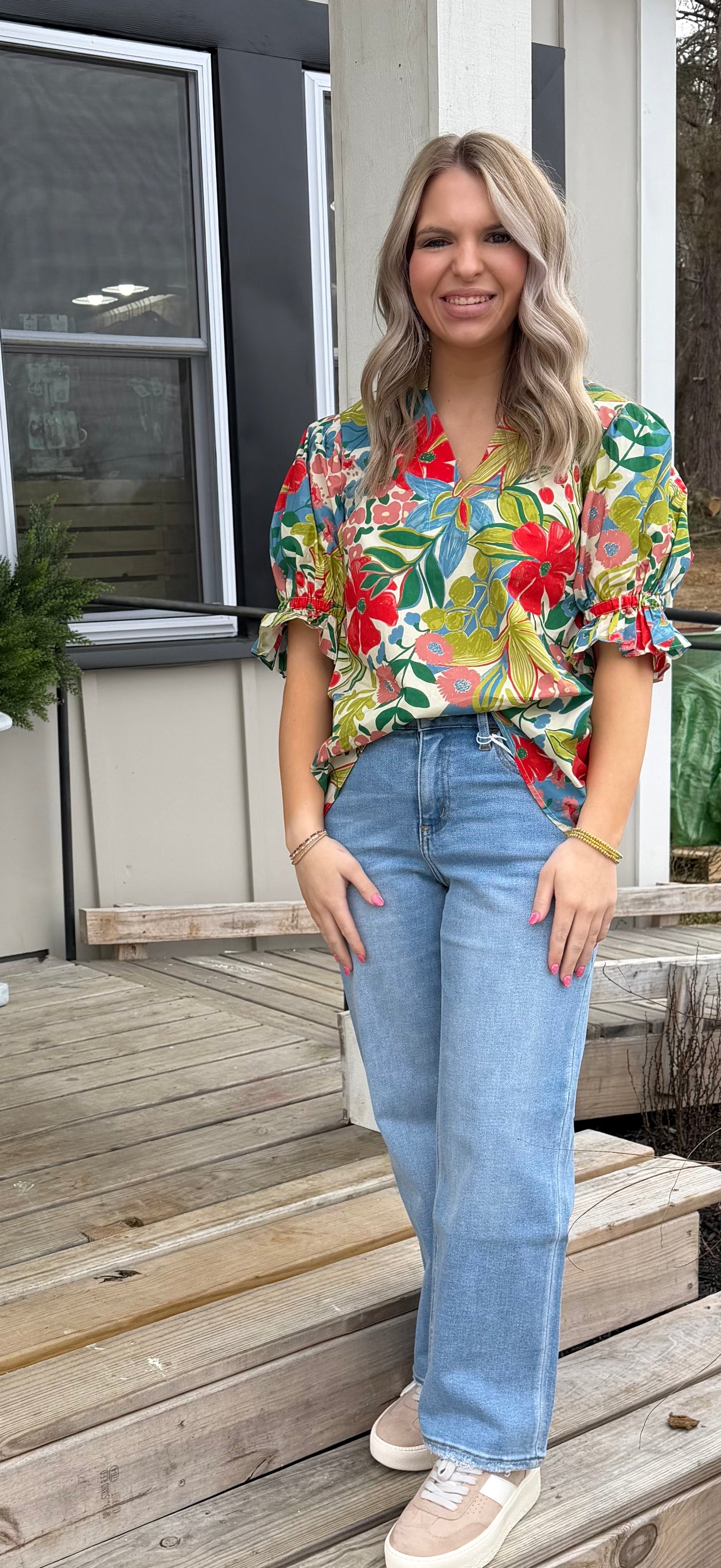 Wild floral Entro top