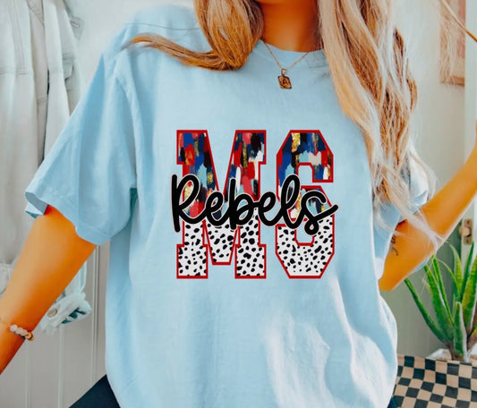 Watercolor Ole Miss graphic tee