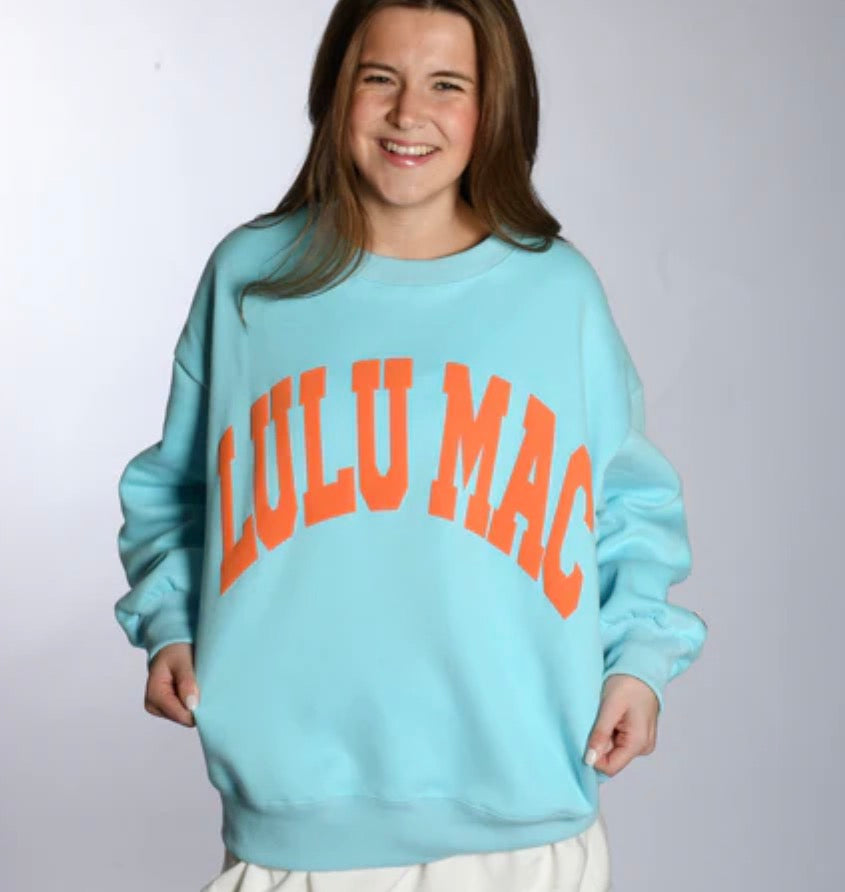 LuluMac Light Blue/Coral Sweatshirt