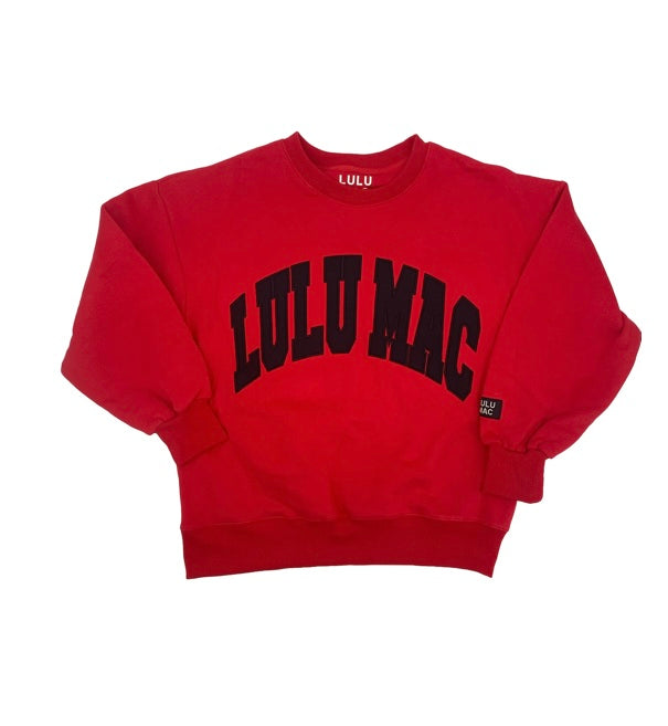 LuluMac red/ black sweatshirt- stitch