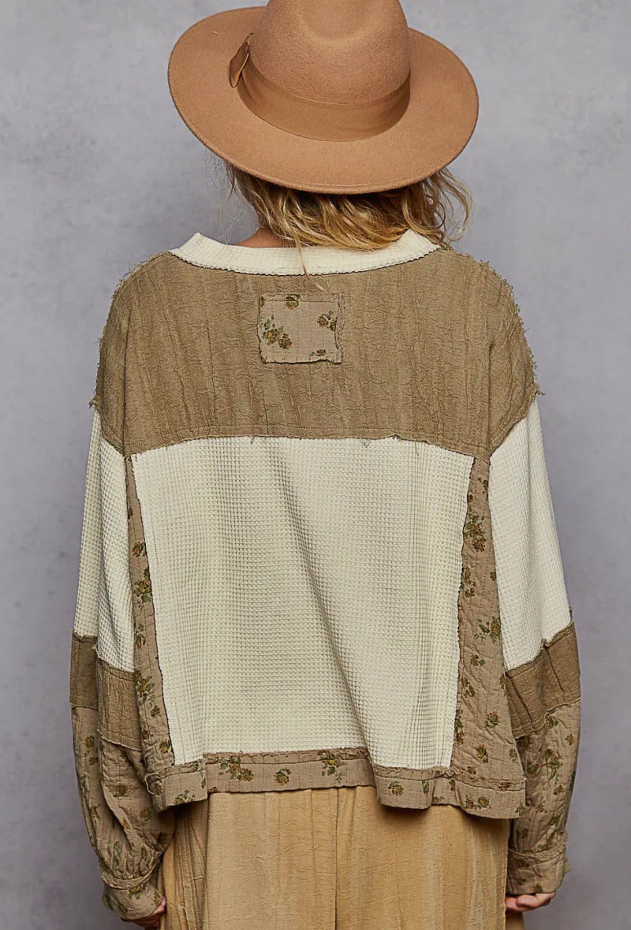 POL long sleeve woven top