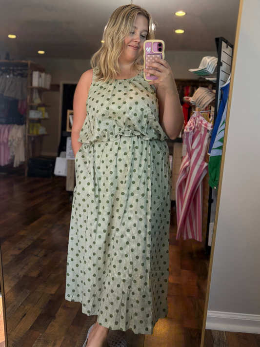 Olive Maxi Skirt Set