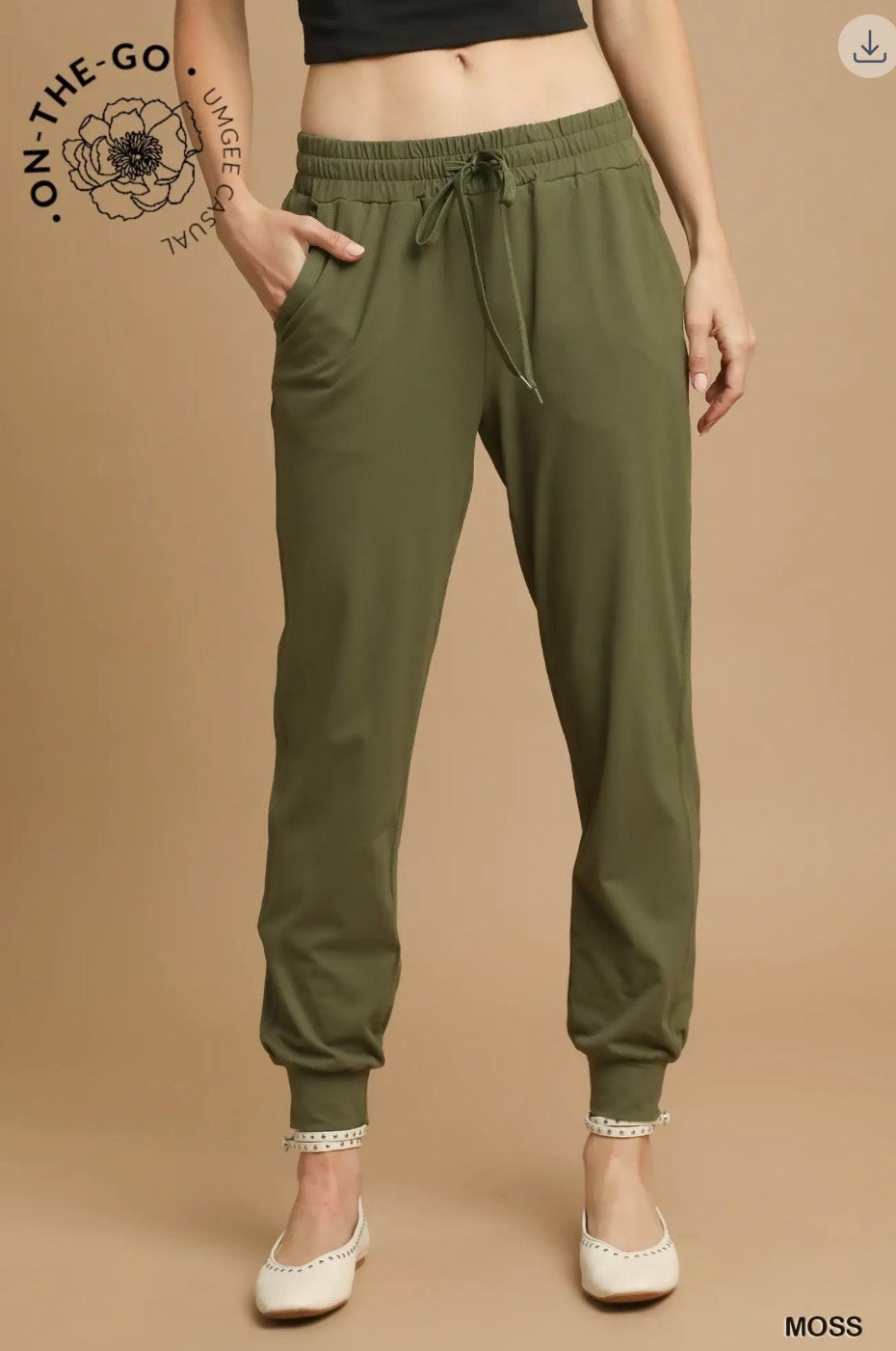 Umgee elastic drawstring joggers