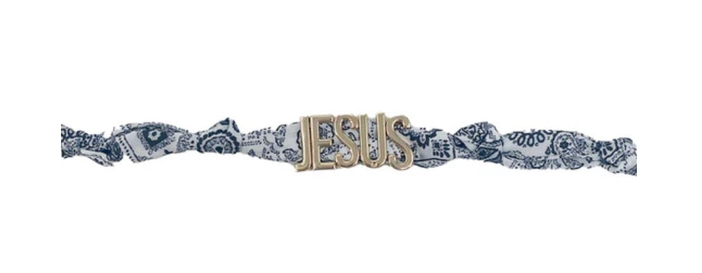 Jesus scarf necklace
