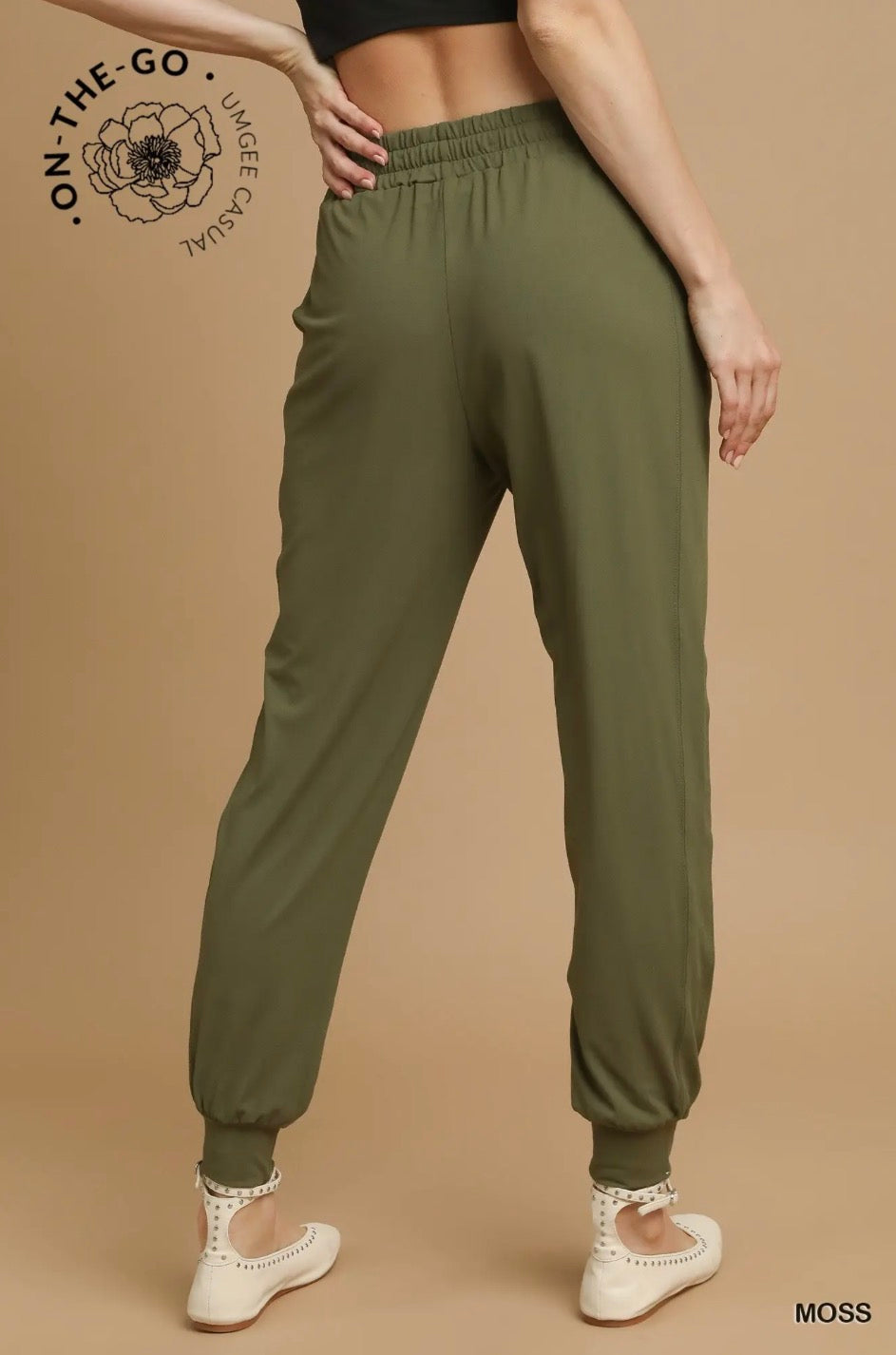 Umgee elastic drawstring joggers
