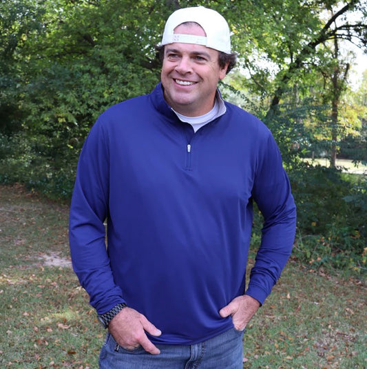 Southern Limits 1/4 zip navy pullover