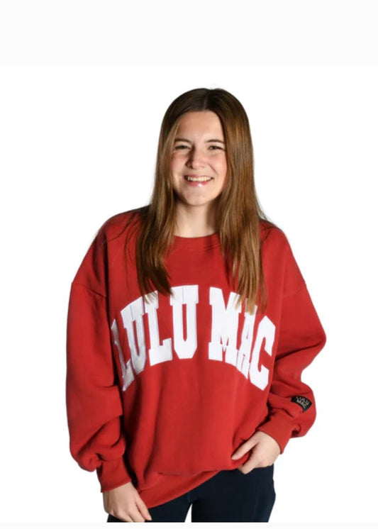 Lulu Mac Cardinal/White Sweatshirt