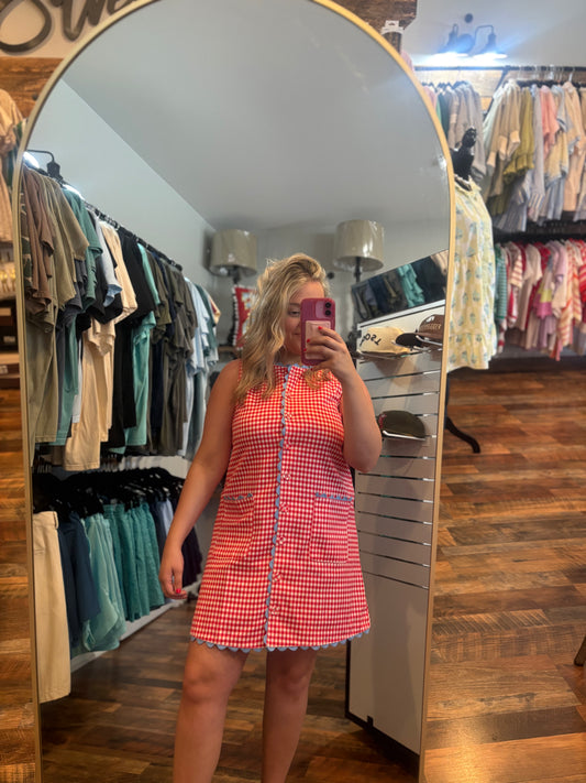 Red Plaid Americana Dress