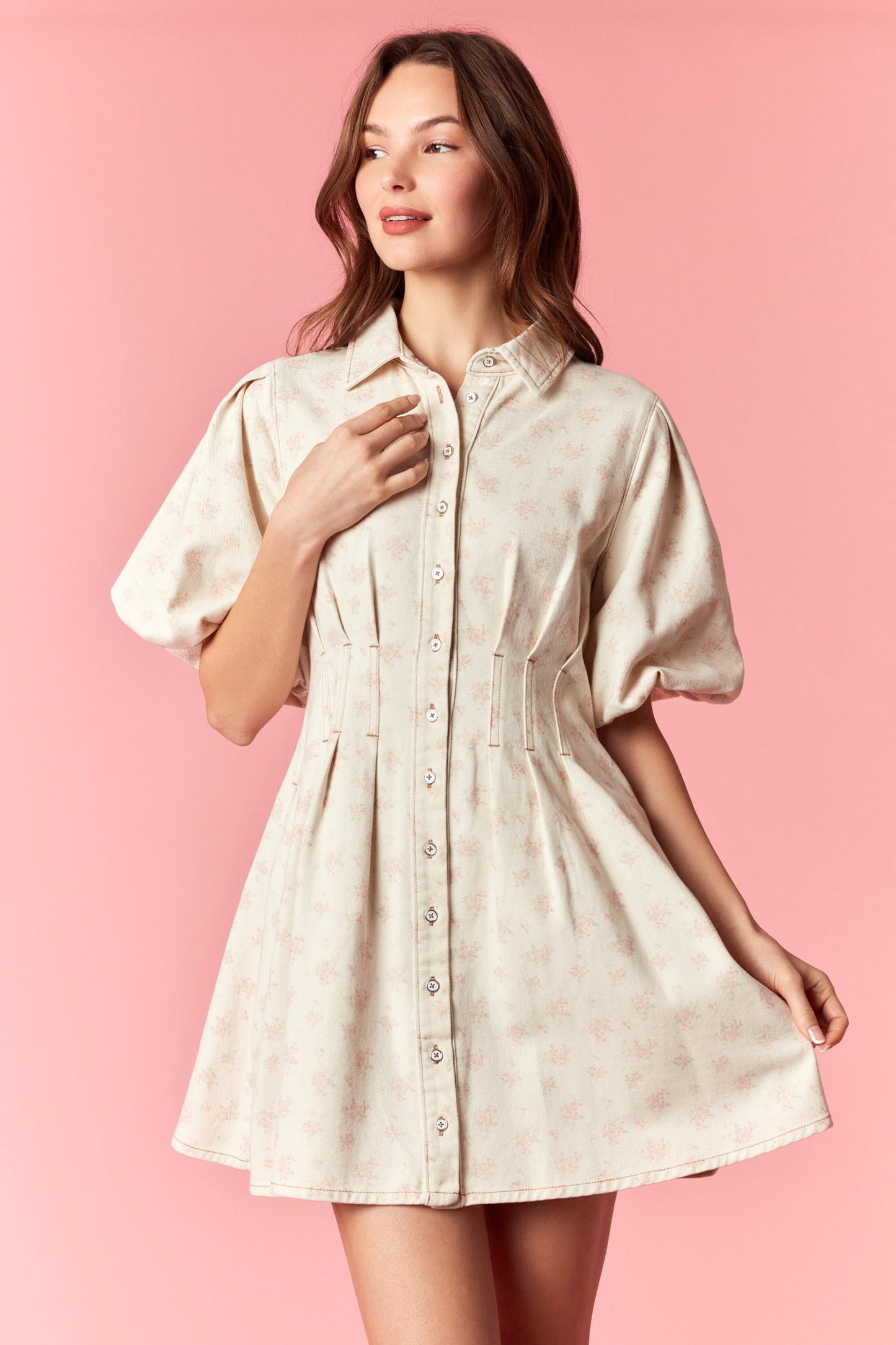 Mineral Washed Floral Dress