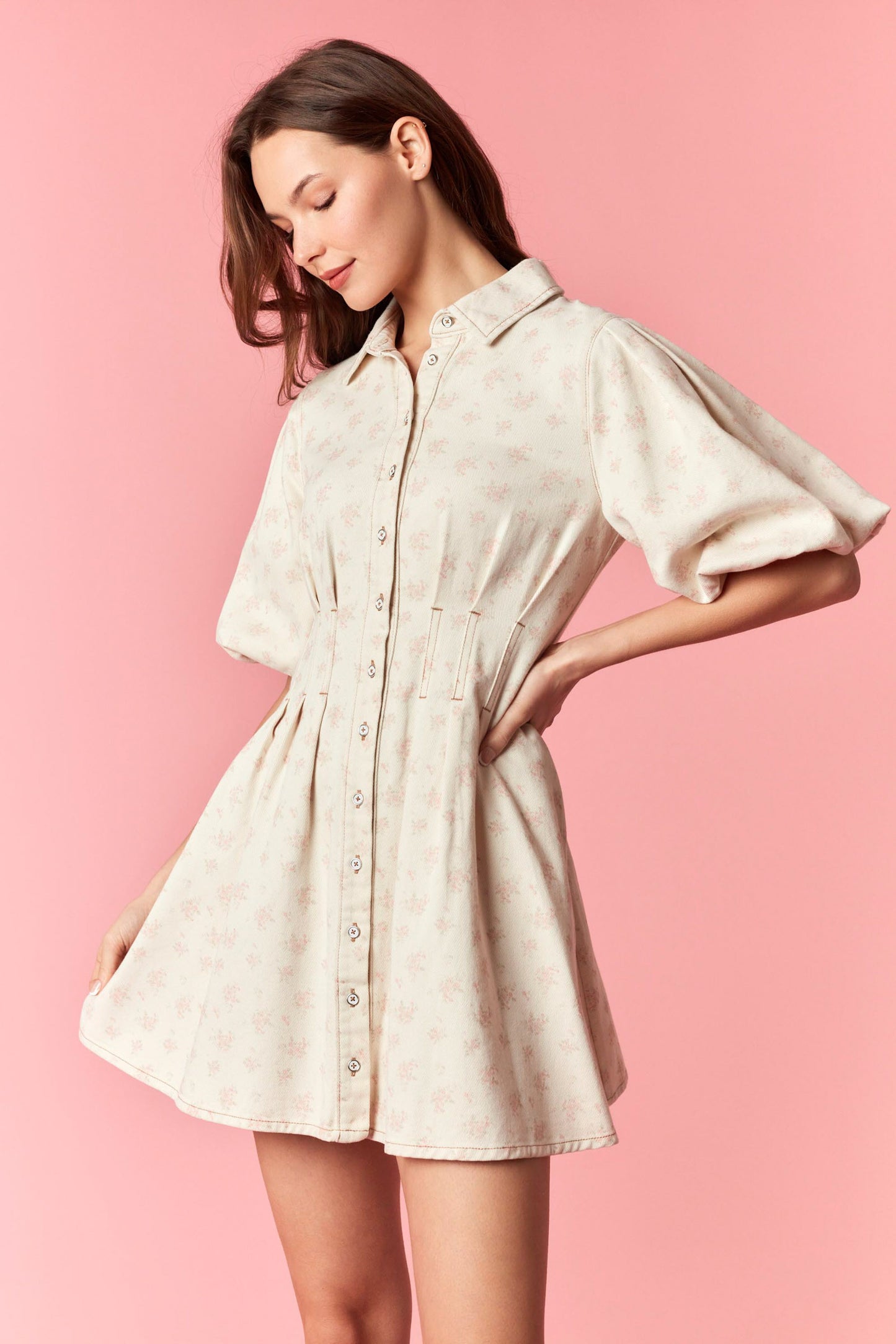 Mineral Washed Floral Dress