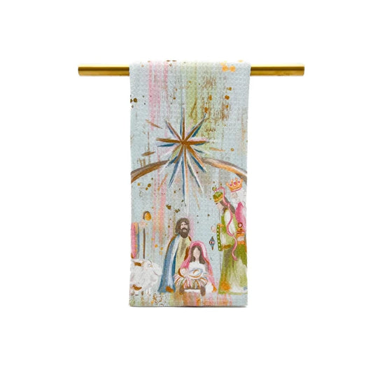 Pastel Nativity Kitchen Towel