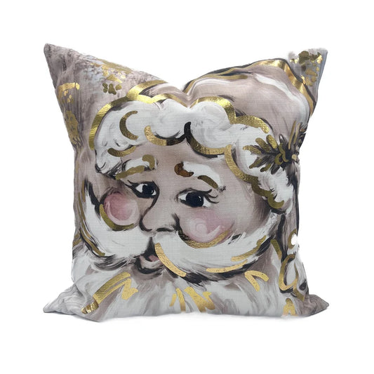 Golden Santa Pillow