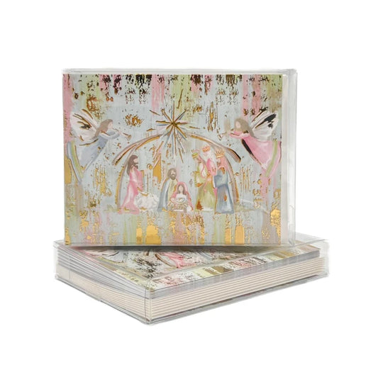 Pastel Baby Jesus Box of 8 Folded Notes
