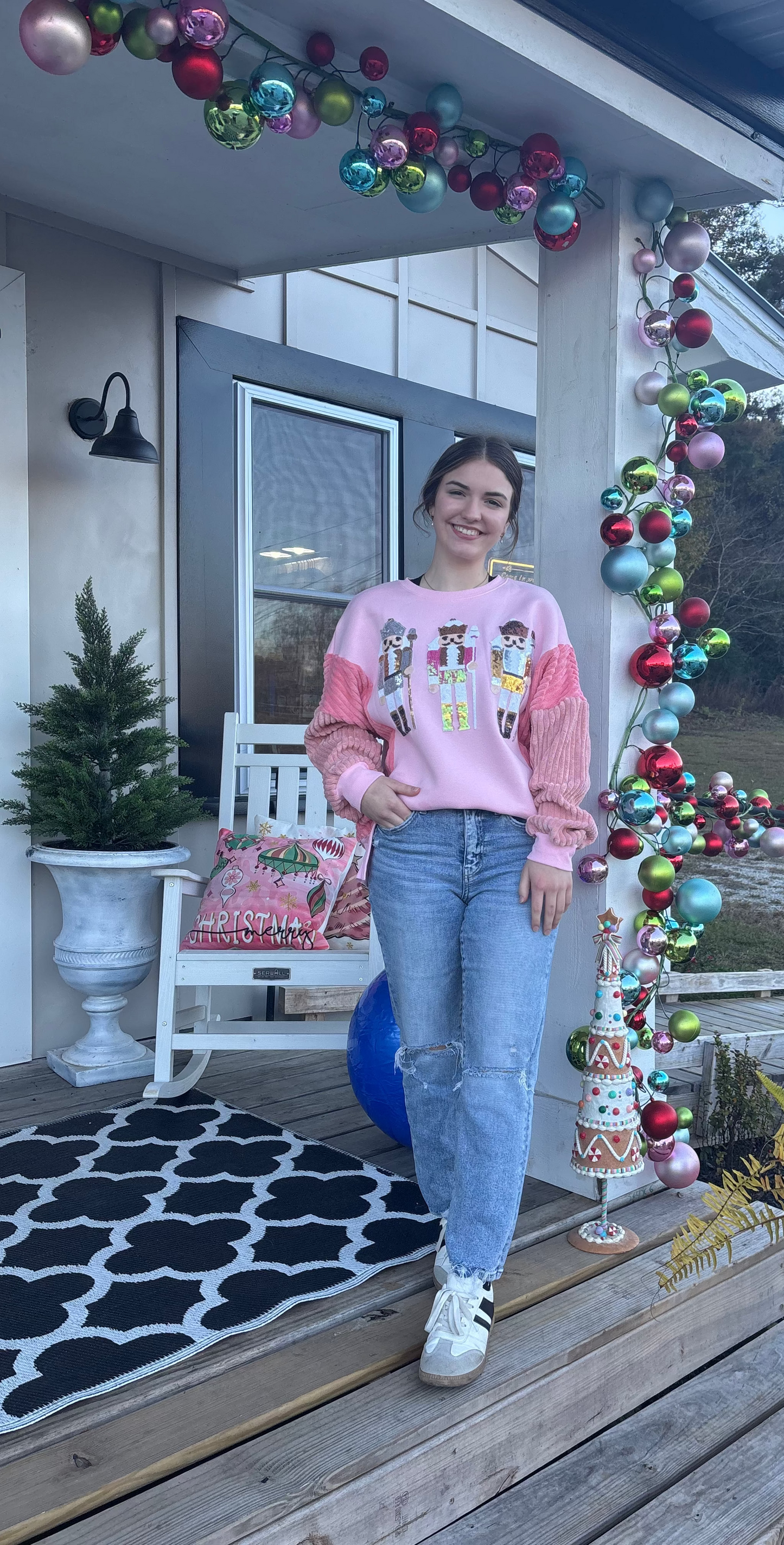 Pink sequin Nutcracker sweatshirt