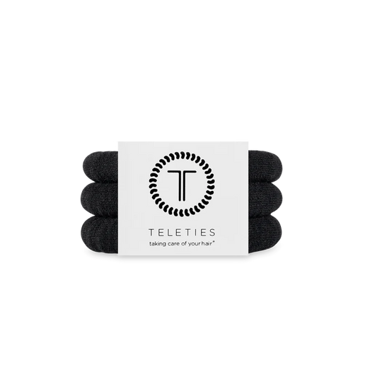 Jet Black Small Nylon Hair Ties
