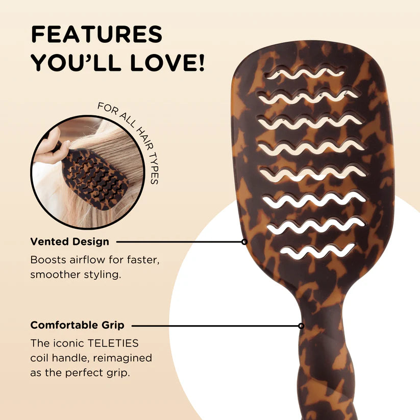 Vented Hair Brush-Tortoise