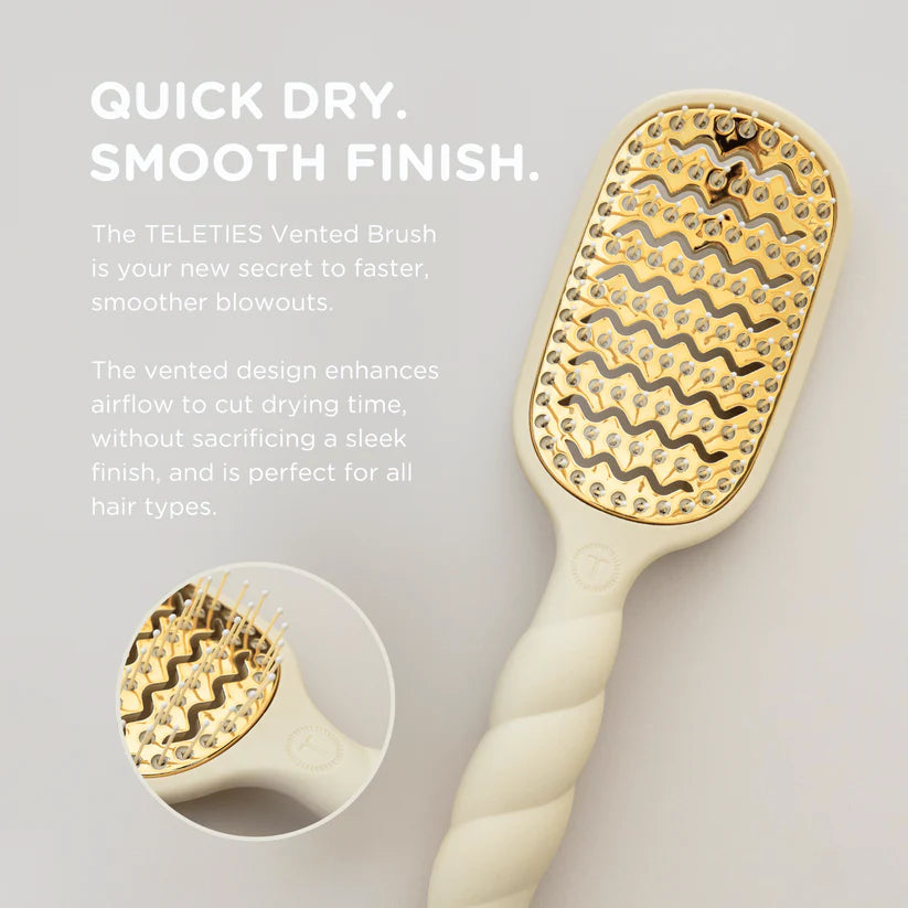 Vented Hair Brush-Tan