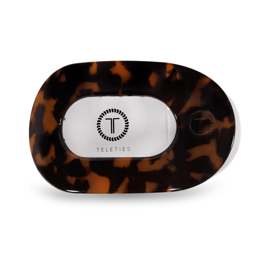 Tortoise Large Flat Round Hair Clip