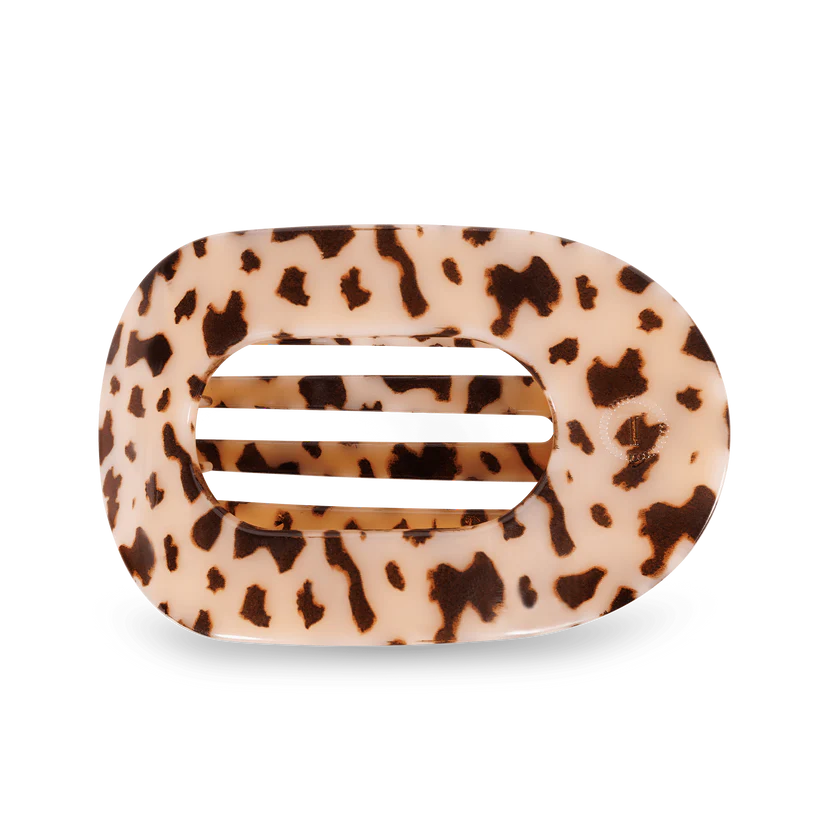 Blonde Tortoise Large Flat Round Hair Clip