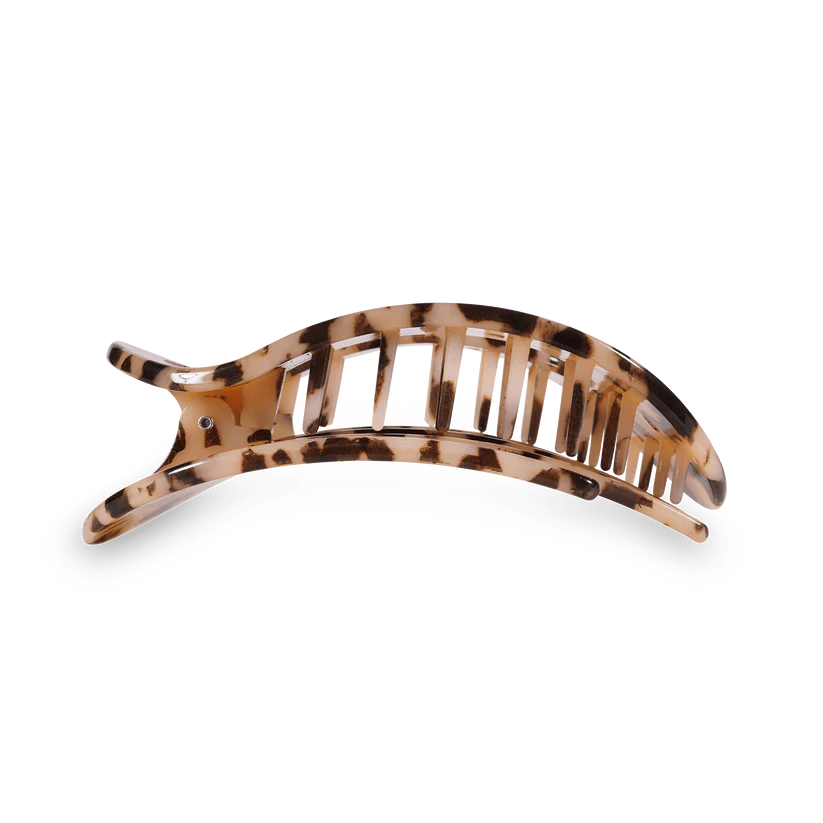 Blonde Tortoise Large Flat Round Hair Clip