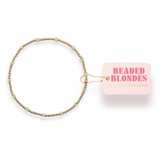 Pastel Green Dainty Poppi Bracelet