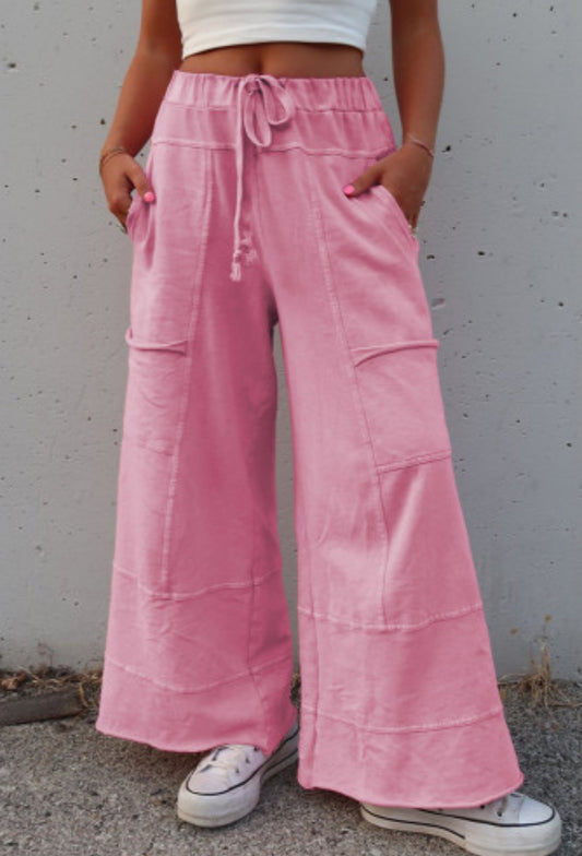 MINERAL WASH EXPOSED SEAM CARGO PANTS