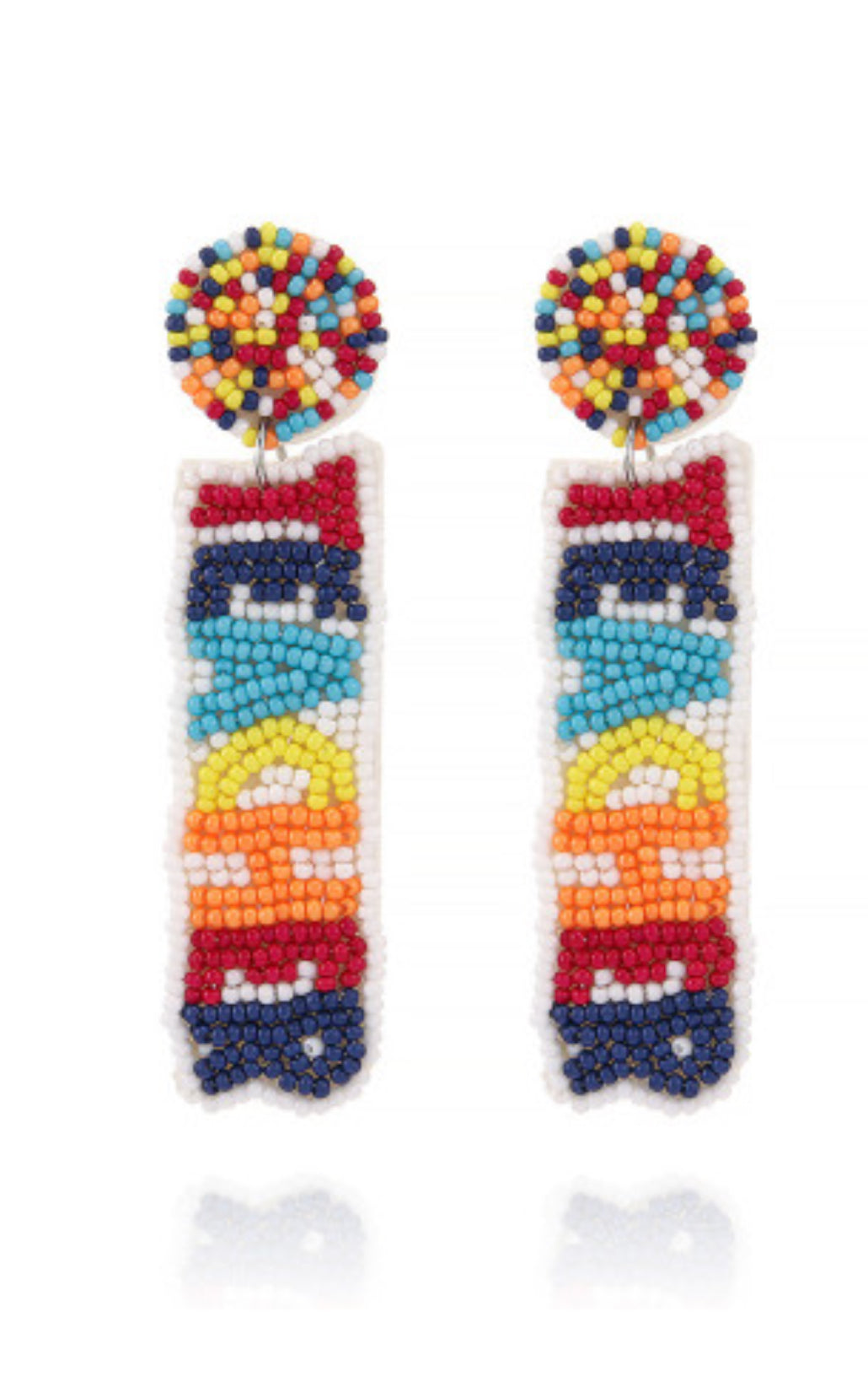 BEADED TEACHER EARRINGS