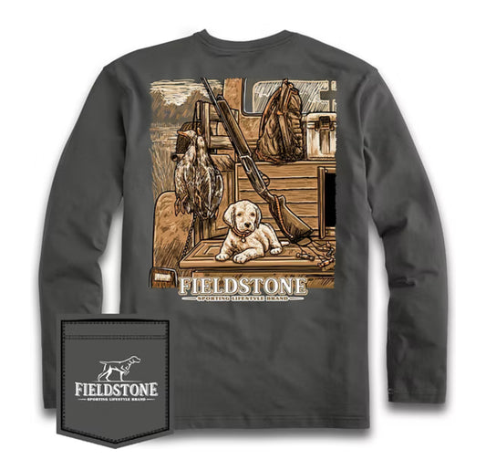 Fieldstone puppy in truck LS