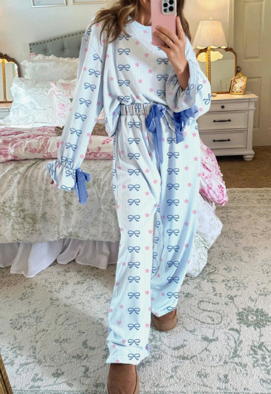 Blue stripe pajamas