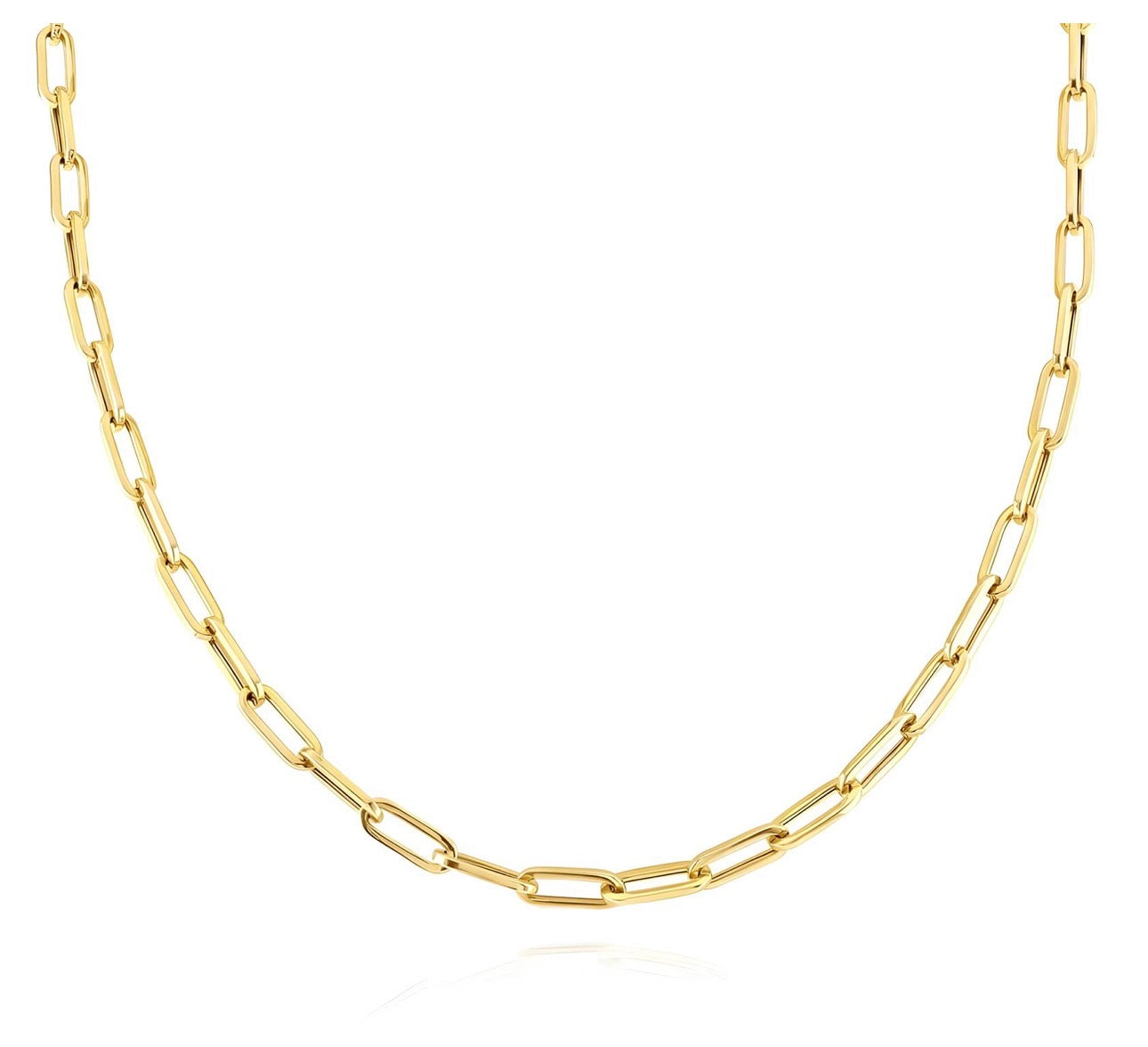 Simple oval chain necklace